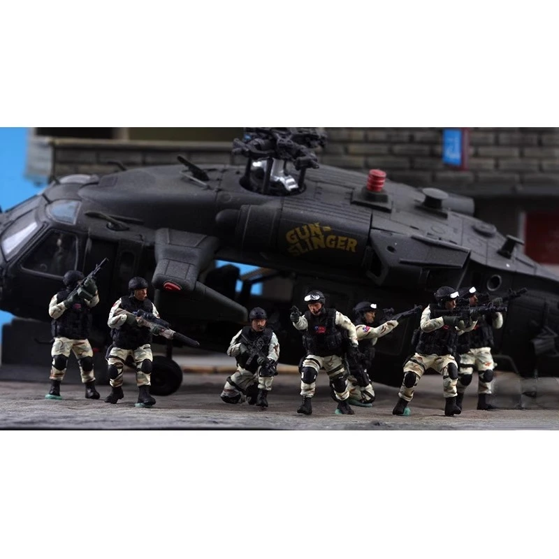 1:72 Scale Model American United States Delta Special Forces  Marine Corps 4/7/8Pcs Soldiers Action Figure Toys Scene Accessory