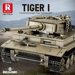 1138PCS Tiger I Tank Building Blocks World Of Tanks WWII Classic Heavy Tank Model Military Series Bricks Kids DIY Toys Gifts