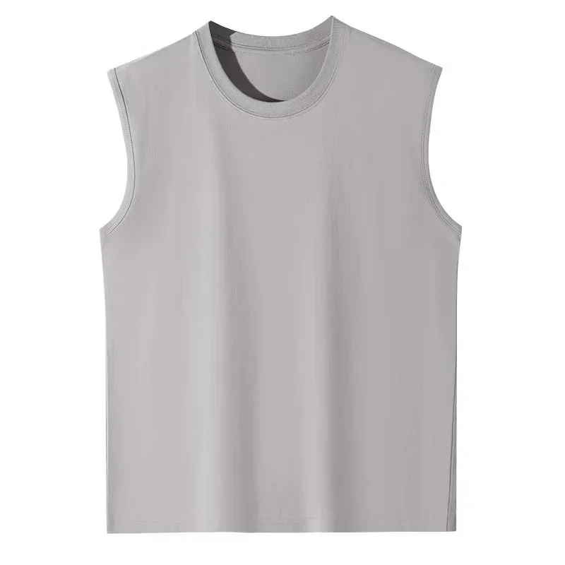 

Zjaiss Summer Basic 100% Cotton Women Tank Tops Fashion Solid Color O-Neck Sleeveless Loose T Shirt Sports Running Vest 2025