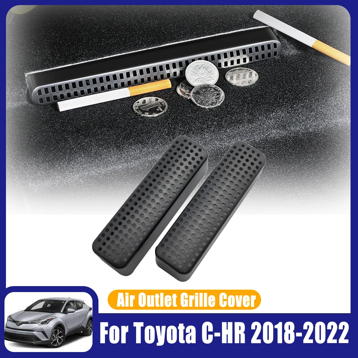 

Air Vent Outlet Cover For Toyota C-HR CHR AX10 AX50 2018-2022 2019 Car Accessories Under-Seat Protectors Anti Debris Dust Mesh