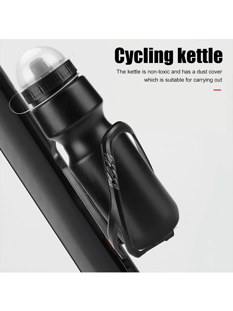 كوب ماء MTB 650 مللي مع غطاء مقاوم للغبار، غلاية ركوب الخيل، زجاجات مياه للياقة البدنية في الهواء الطلق، ملحقات الدراجة الجبلية