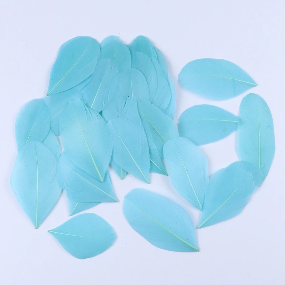 50pcs Floating Head Feathers Natural Goose Feather DIY Wedding Jewelry Decoration 22 Colors Plumes Craft Decoration Material
