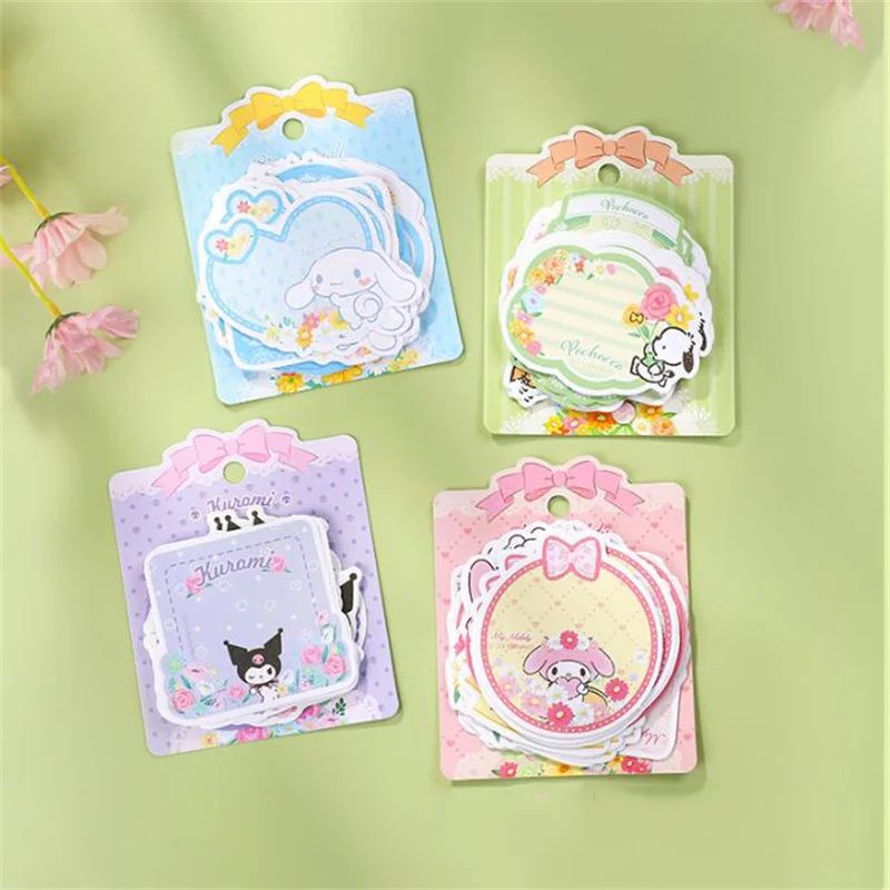 12pack/lot Sanrio Kuromi Melody Pochacco Memo Pad Sticky Notes Stationery Label Notepad Planner Sticker Post School Supplies