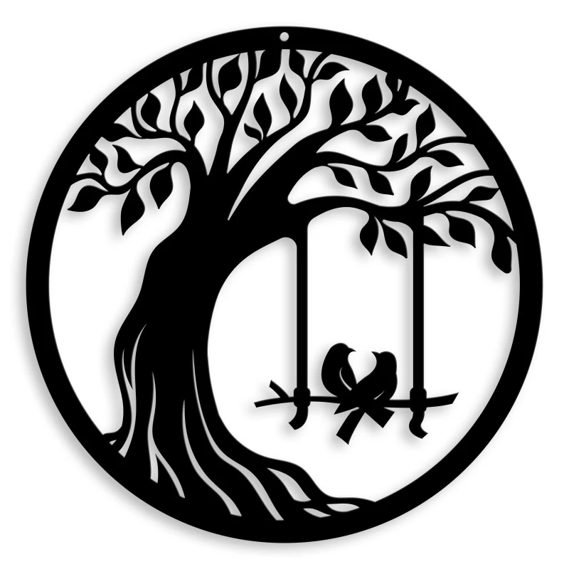 

Tree of life wall art, black metal tree of life wall decoration, three-dimensional retro creative creative products