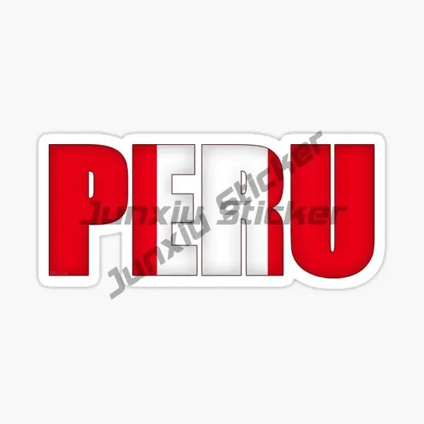 

Peru Flag Map National Emblem Creative Stickers Car Motorcycle Window Bicycle Room Table Helmet Off-road Decal