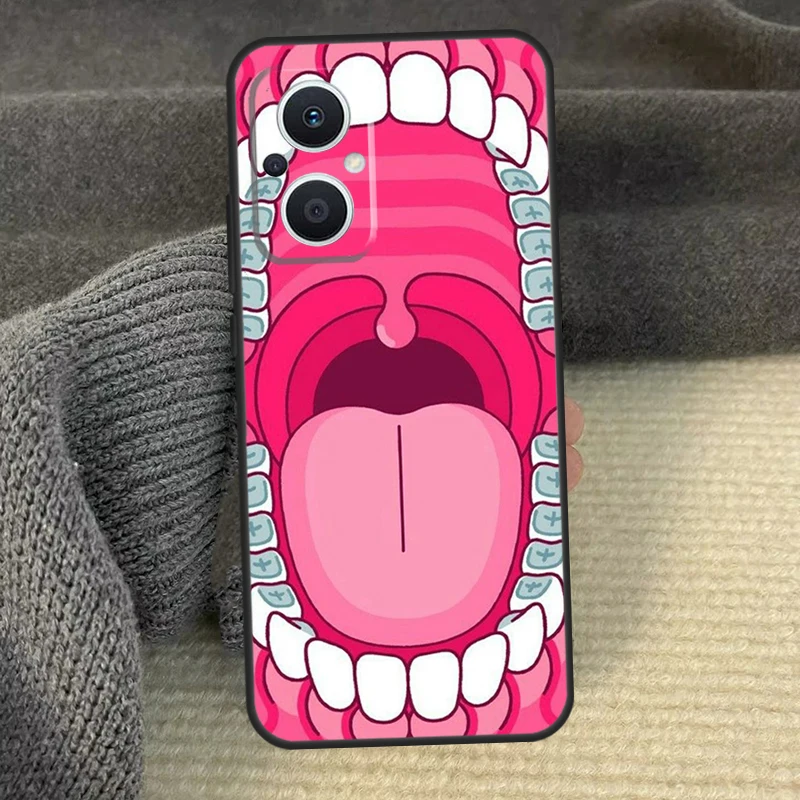 Cartoon Dentist Dental Teeth Case For OPPO Reno 8 Lite 4 5 6 7 Reno 10 Pro 8T 4Z 5Z Find X2 X3 Lite Neo X6 X5 Pro Cover