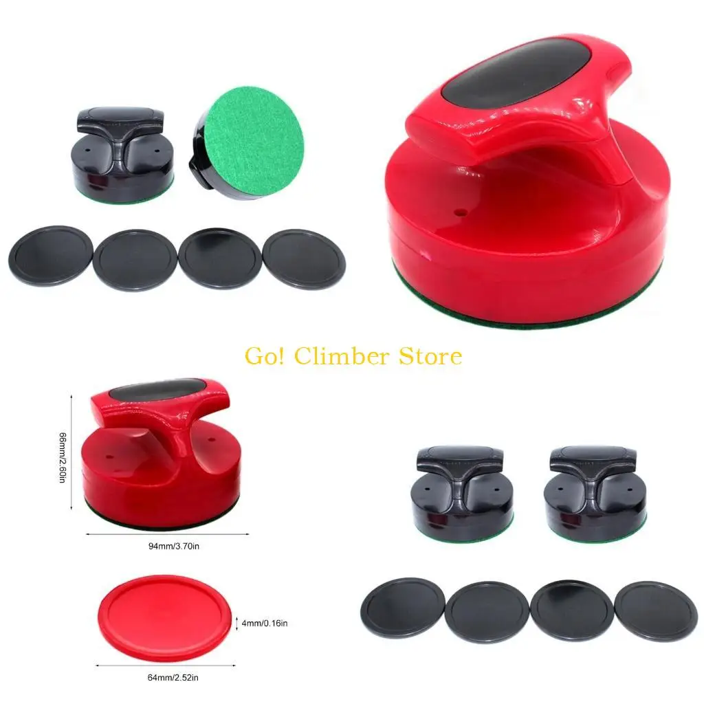

Q84C Air Hockey Pucks and Paddle Replacement 94mm Air Table Hockey Game Pusher with 4 Pucks for Game Tables Equipment Part