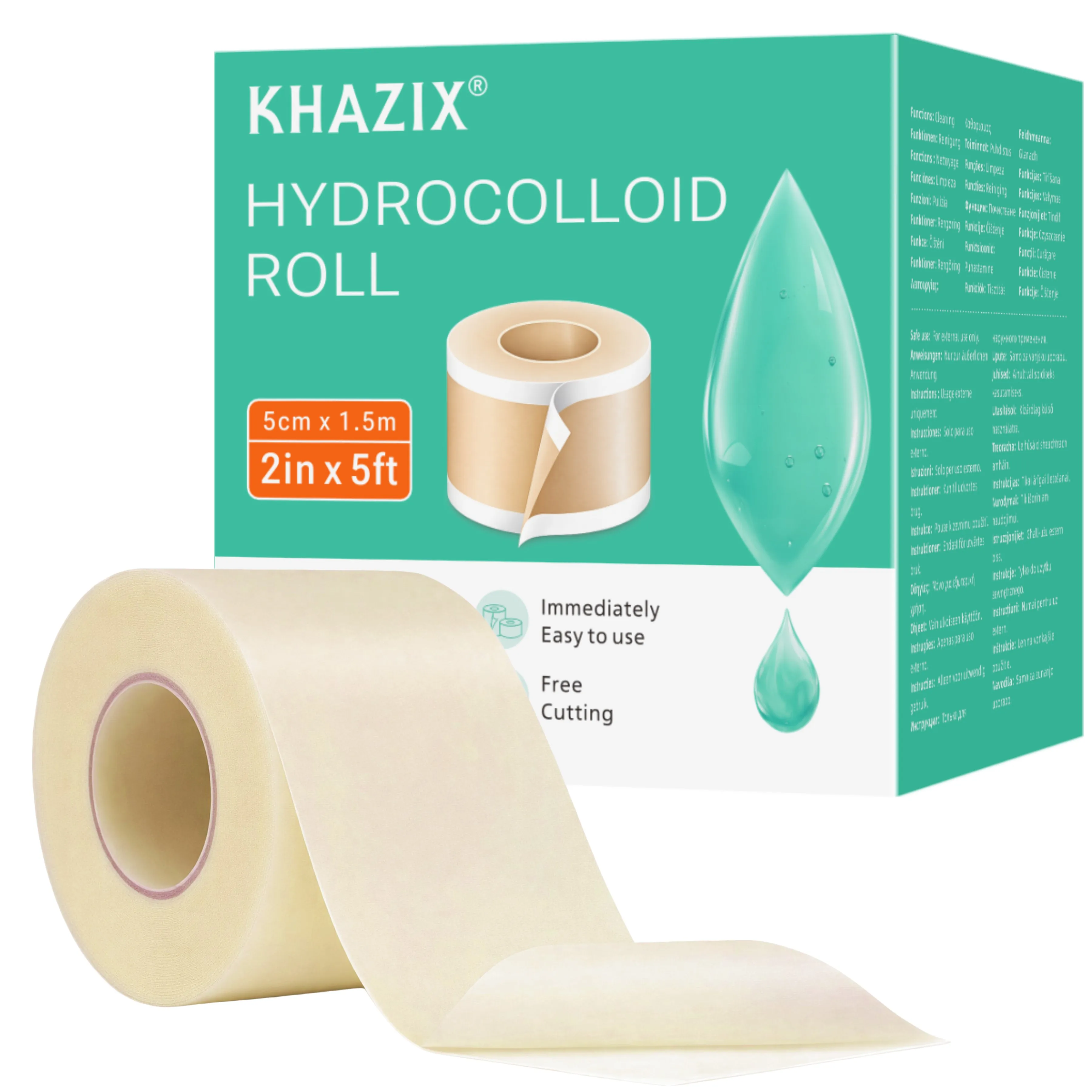 1roll Hydrocolloid Pimple Patch Roll, Acne Spot Patch Tape, Transparent Waterproof Blemish Cover Sticker, Cutting Face Patch