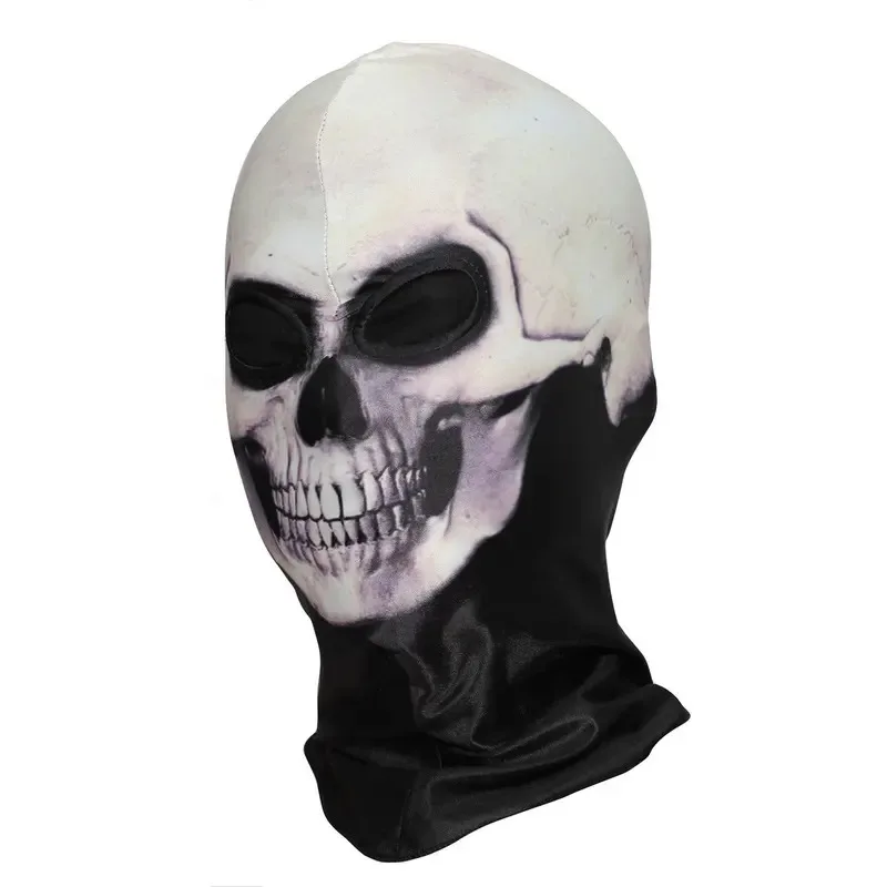 Máscaras de Lycra de esqueleto 3D, pasamontañas de calavera aterradora, sombreros de fantasma, disfraz de Cosplay de hueso, máscara facial completa para fiesta de Halloween cm;5