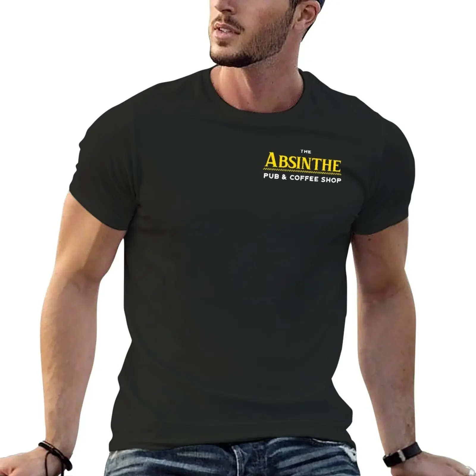 Absinthe Pub and Coffee Shop T-Shirt sweat new edition mens white t shirts