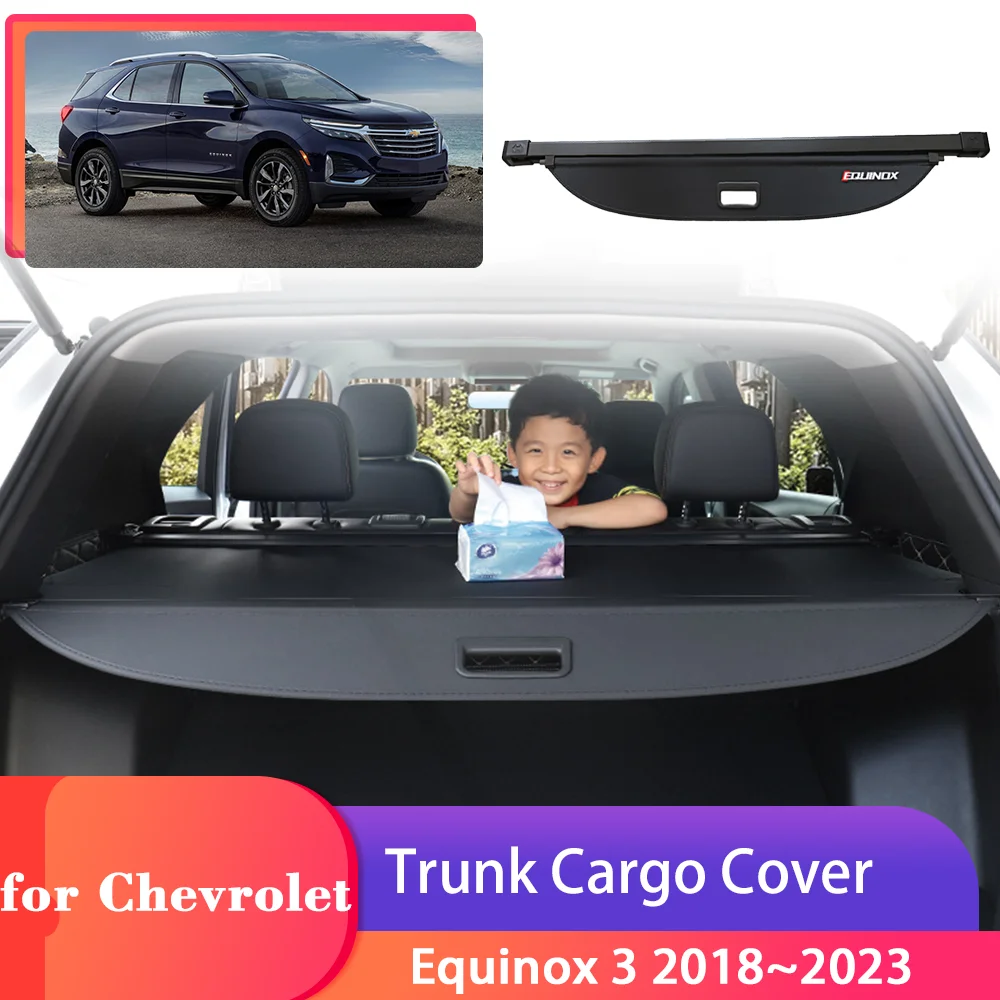 

Багажник автомобиля, грузовой Чехол для Chevrolet Holden Equinox 3 2018 ~ 2023, 2019 2020 2021 2022 поднос для багажа, защитный щит, разделительные аксессуары