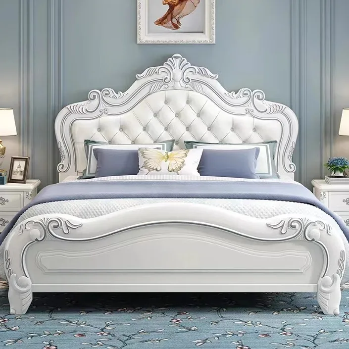 

Japanese White Bed Simple Salon Vintage Safe Sleeping Hotel Sun Bedroom Unique Clear Bed Creative Muebles Postmodern Furniture