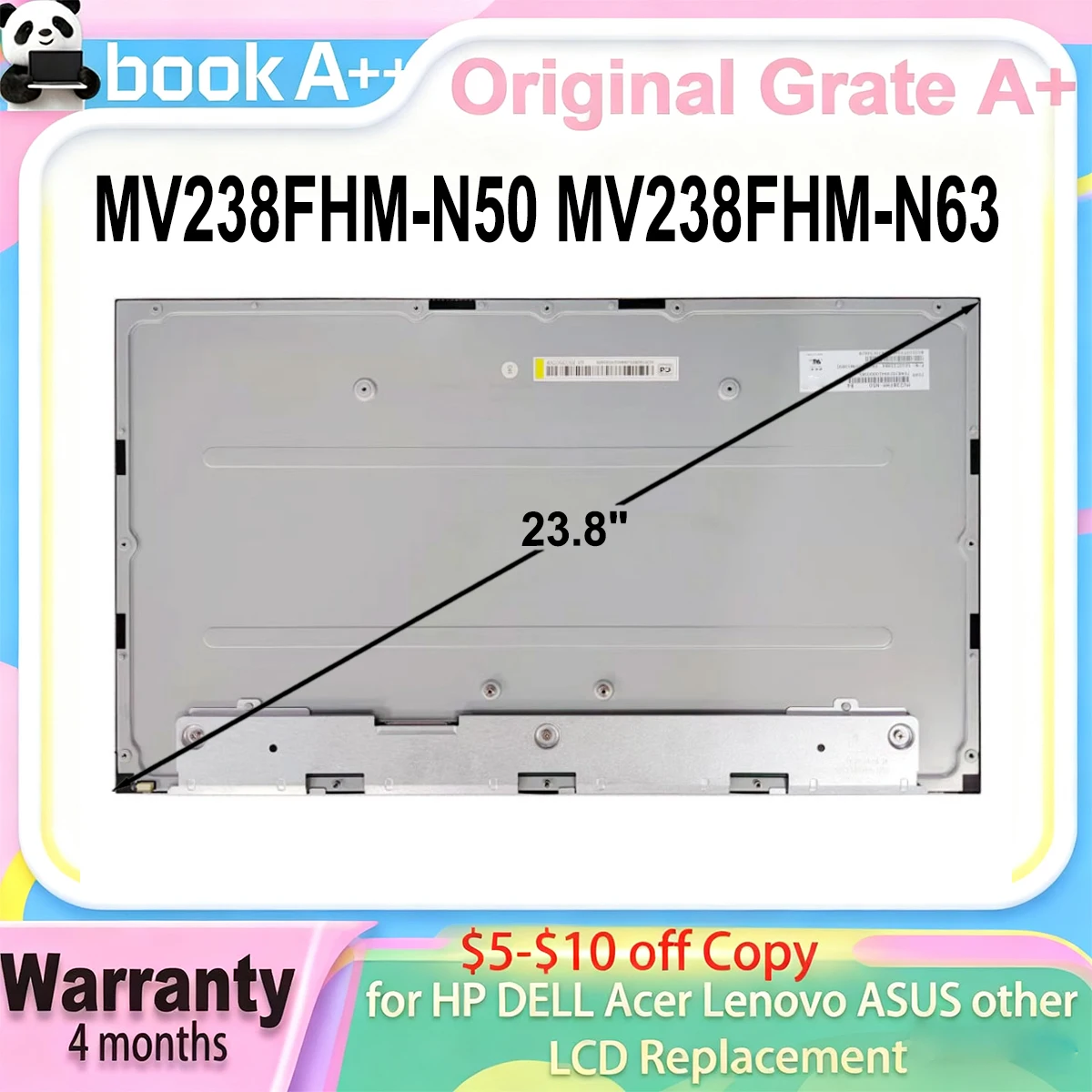 

23,8-дюймовый оригинальный новый ЖК-экран MV238FHM N50 MV238FHM-N50 MV238FHM N63 MV238FHM-N63 FHD IPS для всех в одном машинах