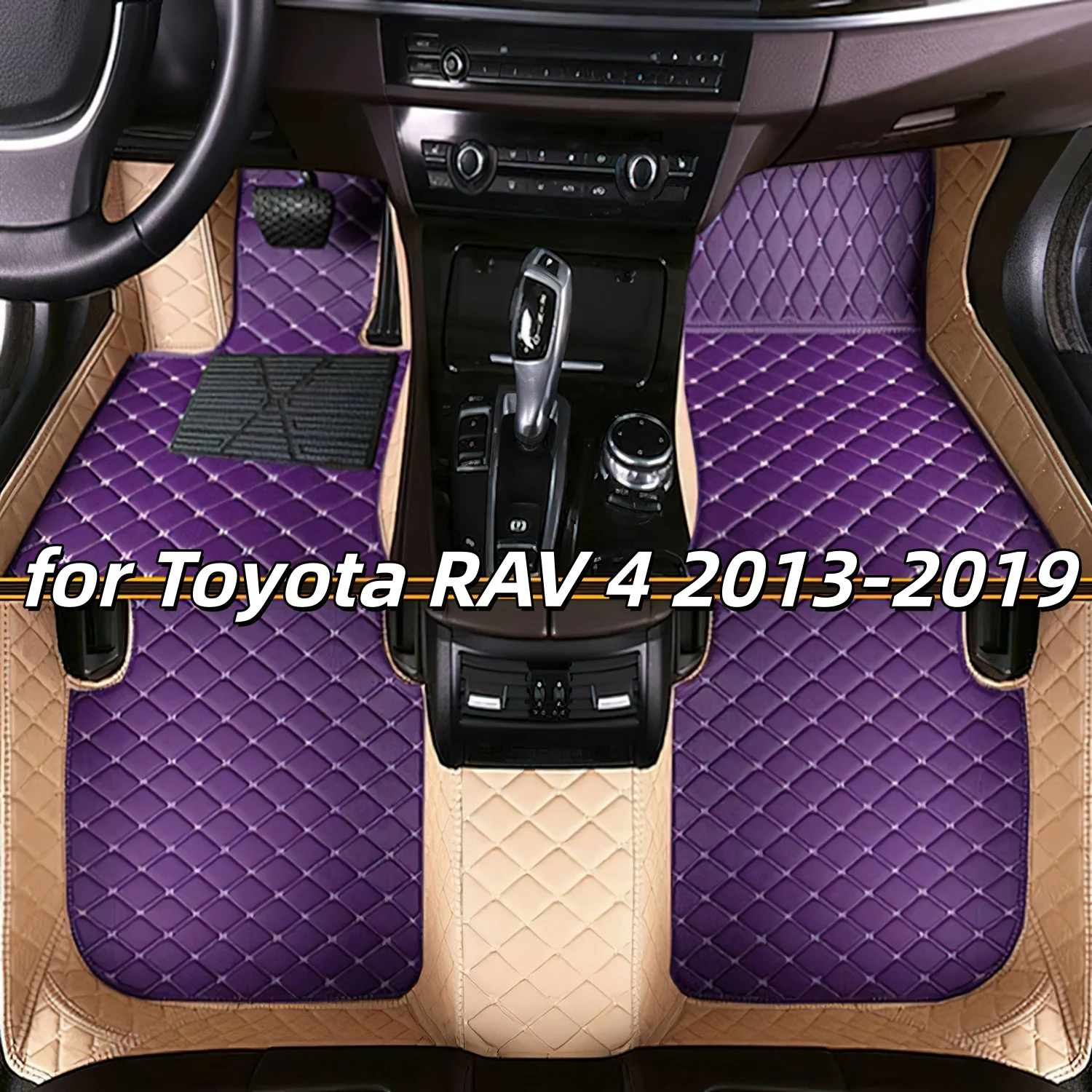 Car Accessories interior floor mats for Toyota RAV 4 2013 2014 2015 2016-2019 Auto full set carpet pads leather foot mat rugs