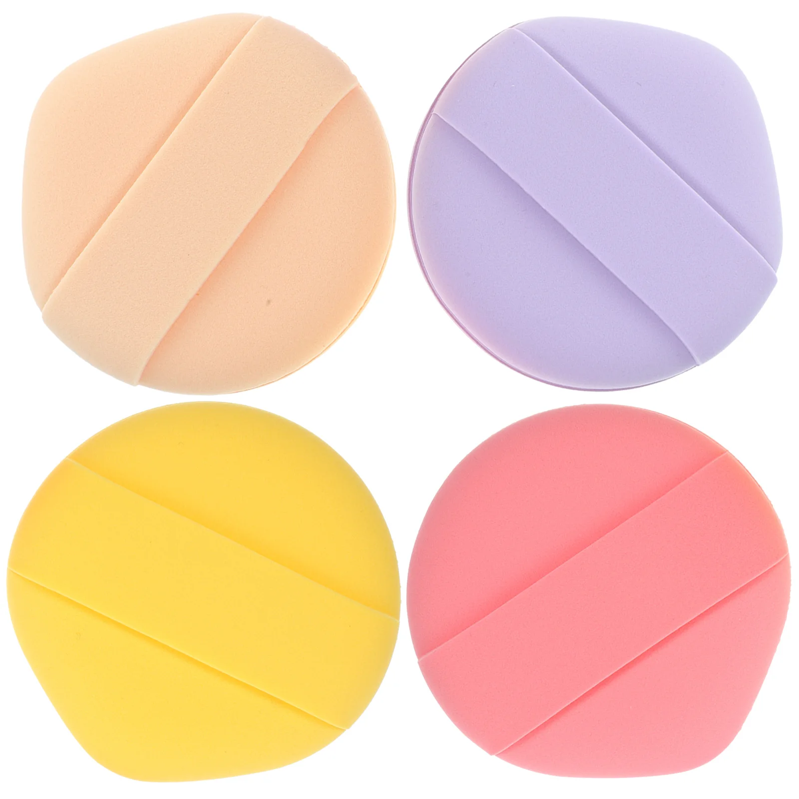4 spugne rotonde per polvere per trucco, applicatore premium, spugna per miscelazione viso, per fondotinta, correttore, crema