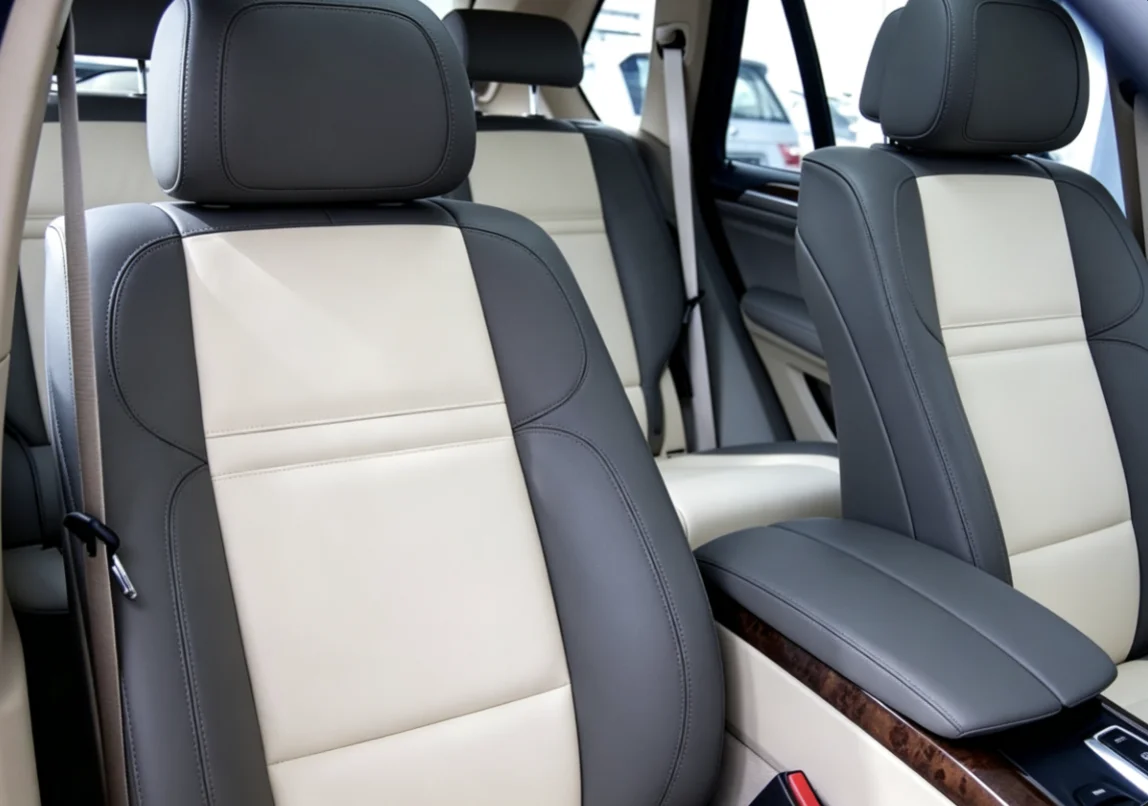 Für BMW X5 E70 2008~2013 5-Sitzer Maßgefertigte Autositzbezüge Luxuriöses Nappaleder 100% Passgenau Innenraumzubehör 360 ° Vollständige Abdeckung – Detail 9