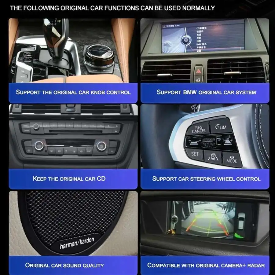 12.3 "كوالكوم 256G بليد شاشة CarPlay لسيارات BMW X5 F15 X6 F16 2013 - 2018 أندرويد 13 الوسائط المتعددة مشغل ديفيدي GPS DSP رئيس وحدة