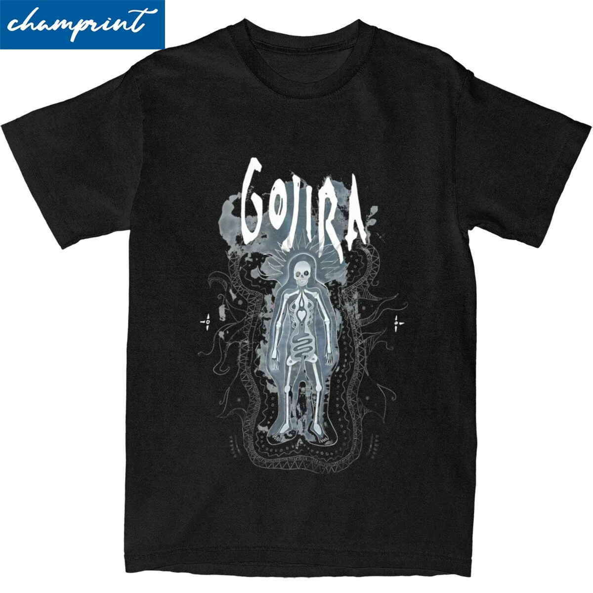 Vintage Gojiras Hip Hop T-Shirt For Men Women Cotton Short Sleeve Crewneck Summer TopsTops