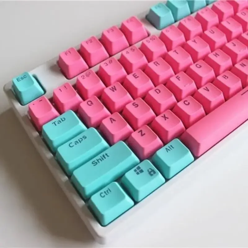 Keycap Transparent OEM Height 87/104 Miami Fashion Color Versatile Personalized Color Matching Mechanical Keyboard Keycap 104 Ke