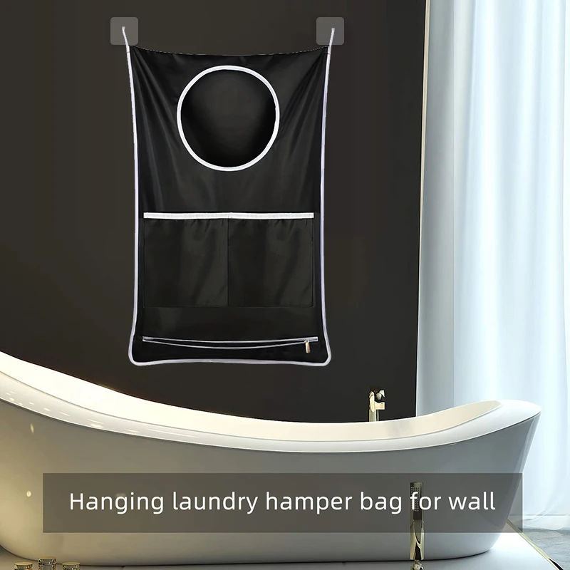 1pc Wall Hanging Storage Bag, Door Hanging Storage Bag, Wall Hanging Organizer, Living Room, Bedroom, Bathroom Dirty Laundry Bag