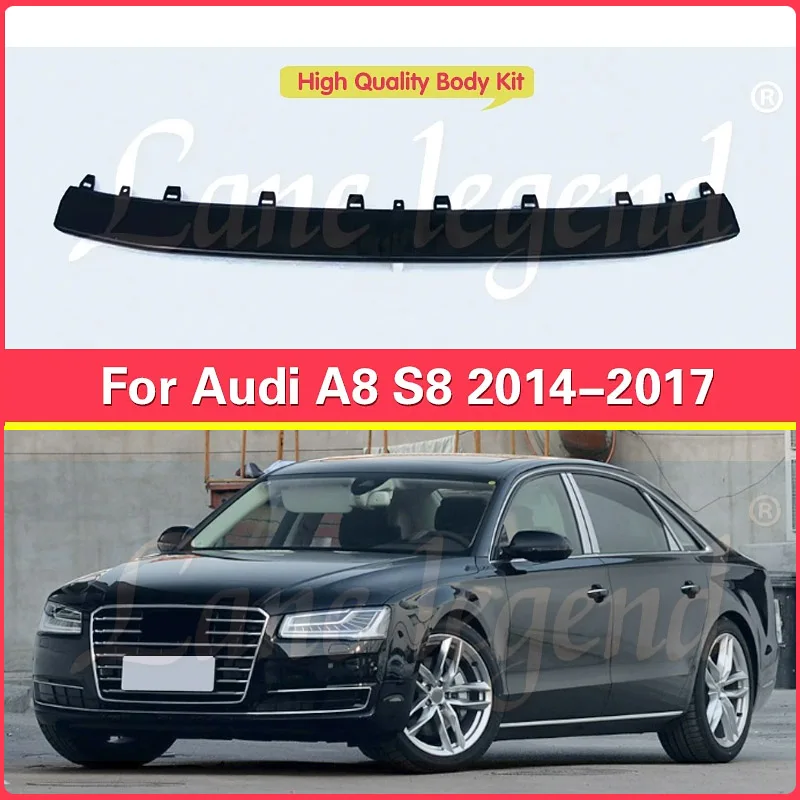 High quality Front Bumper Lip Spoiler Splitter Diffuser Cover Canards tuning For Audi A8 2014-2017 modified S8