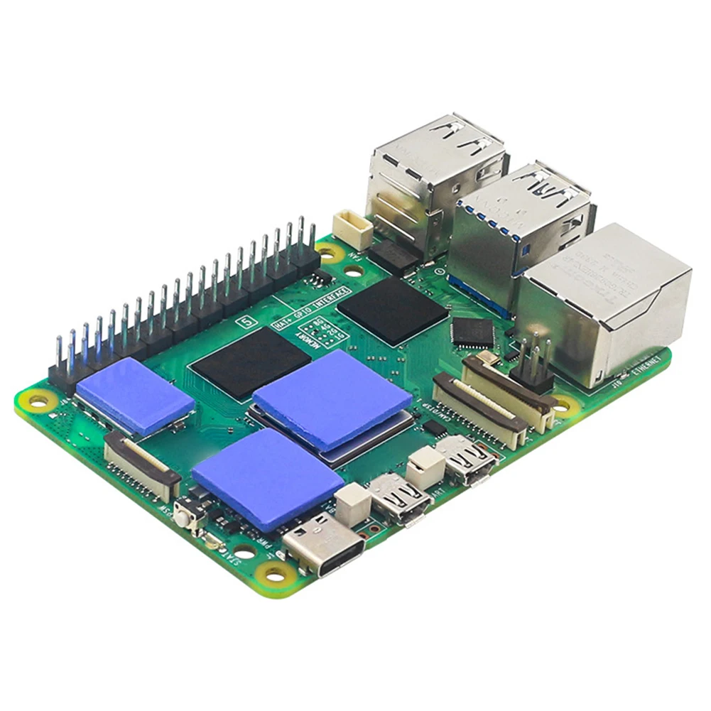 

Активный металлический радиатор-охладитель для Raspberry Pi 5 с регулируемым вентилятором и ребристым охлаждающим элементом