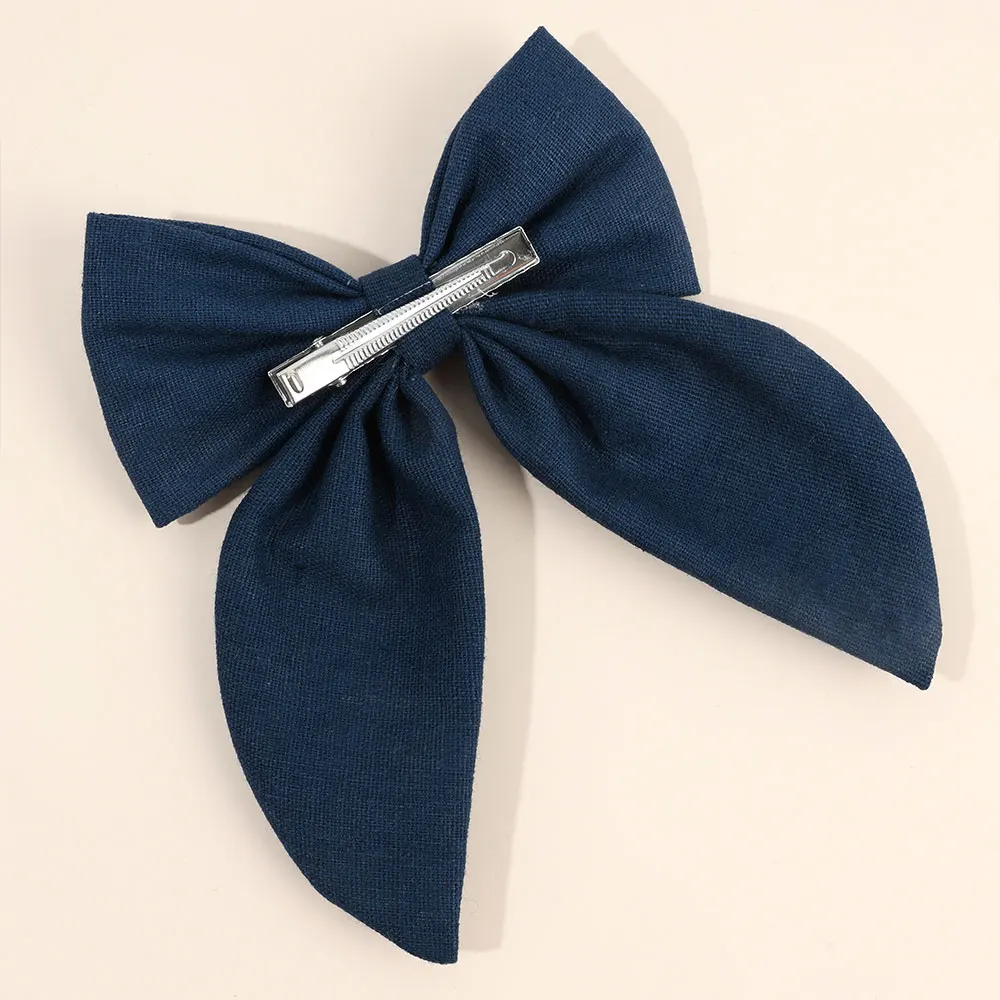 Fashion Embroidered Hair Clips Korean Hair Bows Clip Children Ribbon Bowknot Hairpin Handmade Kids Barrettes Girls Headwear