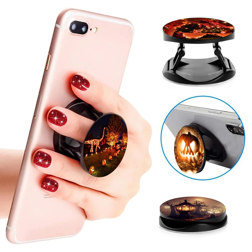 5 Pack Halloween Decorations Phone Grip Holder with Double-Sided Sticker Phone Finger Expanding Stand Holder for Almost Phones