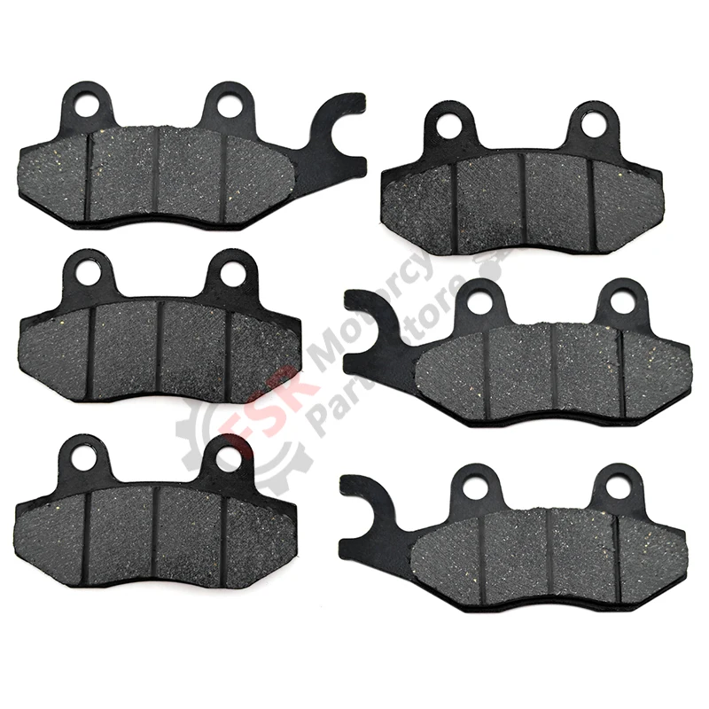 6PCS F&R BRAKE PAD KIT,FOR CAN-AM SSV Commander 800 1000 R XT/DPS & MAVERICK MAX,P/N:715500336 715500335