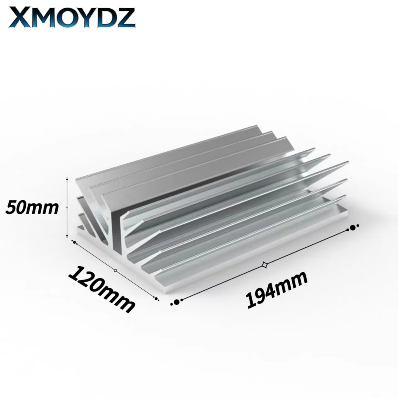 Anodized Aluminum Heat Sink 120*50*194mm Class A Amplifier Chassis Radiator High Efficiency Cooling for DIY Audio Amp PCB Box
