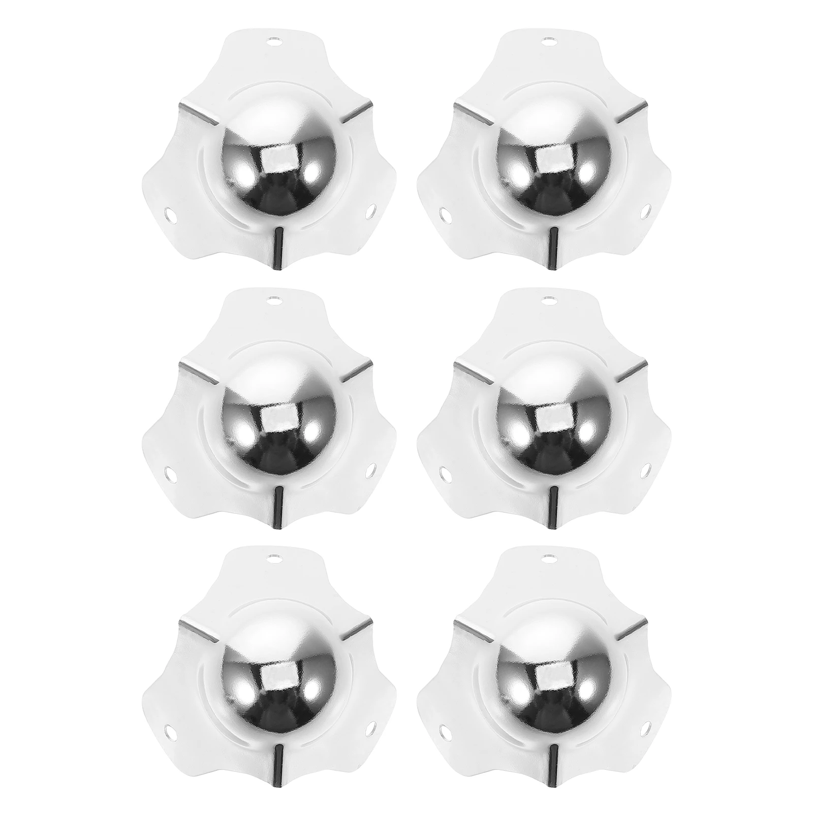 

6 Pcs Metal Ball Corner Guards Shockproof Protective Flight Case Hardware Silver Edge Guard Cabinet Corners Furniture Protector