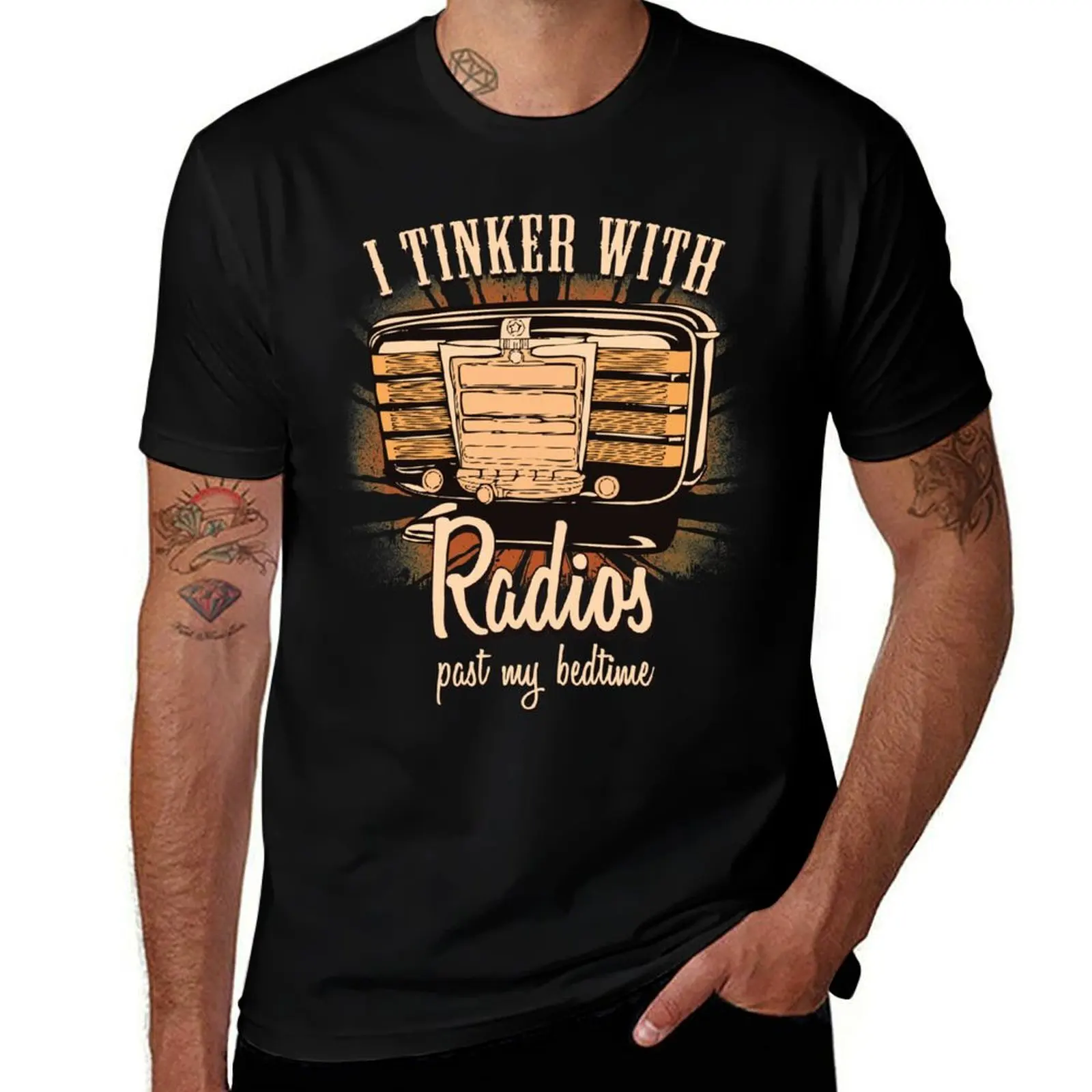 CW Ham Radio Amateur Operator T-Shirt Basic Solid Color Casual Tee Shirt T-Shirt