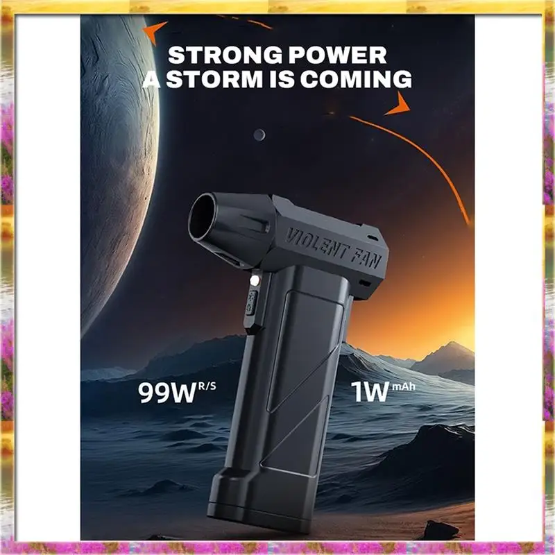 AA46 HOT-10000Mah 990000RPM مروحة توربو صغيرة منفاخ الهواء 60 متر/الثانية الرياح فرش منفضة إزالة أوراق مجفف لوحة المفاتيح تنظيف أداة