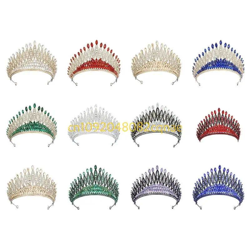 

Мерцающие свадебные диадемы, ювелирные изделия для волос из сплава, нескользящая корона для официального мероприятия