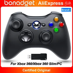 Controller di gioco Gamepad Wireless 2.4G per console per videogiochi Xbox 360/ 360 Slim/PC Joystick a bilanciere 3D accessori per maniglie di gioco