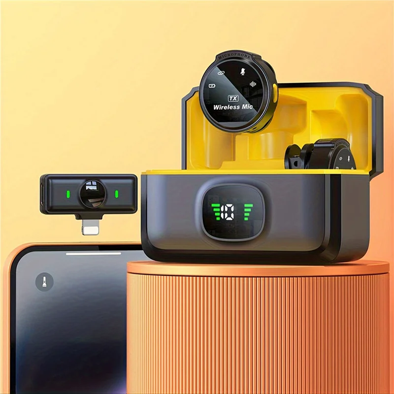 3x j6 microfone de lapela sem fio plug & play microfone de lapela para gravação de vídeo vlog streaming ao vivo e entrevistas ios