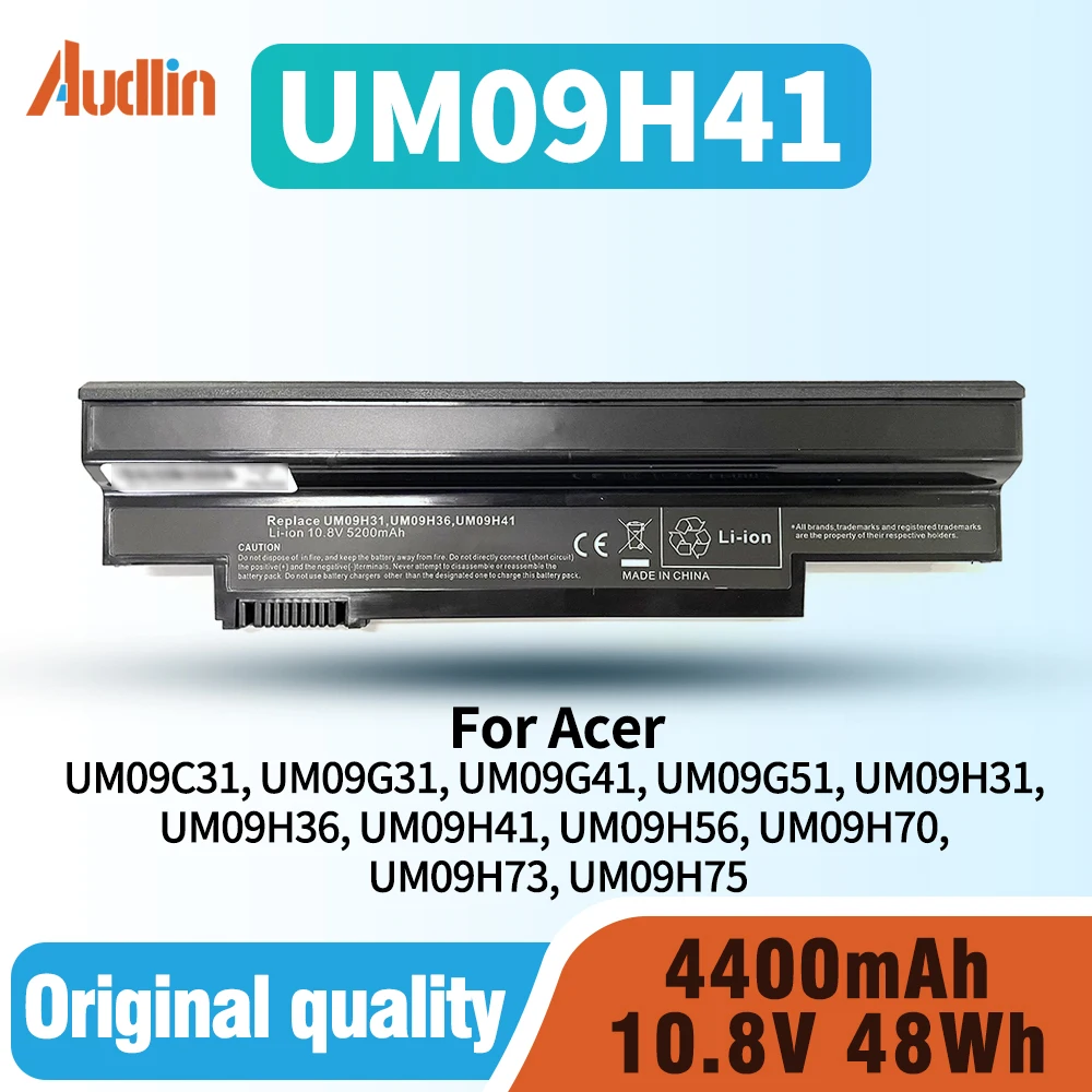 Laptop Battery for Acer Part No. UM09C31 UM09G31 UM09G41 UM09G51 UM09H31 UM09H36 UM09H41 UM09H56 UM09H70 UM09H73 UM09H75