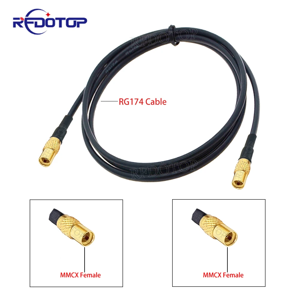 

1Pcs MMCX Female Straight to MMCX Female Jack Connector 50 Ohm RG174 RF Coaxial Cable Pigtail Extension Cord Jumper 5CM-15M