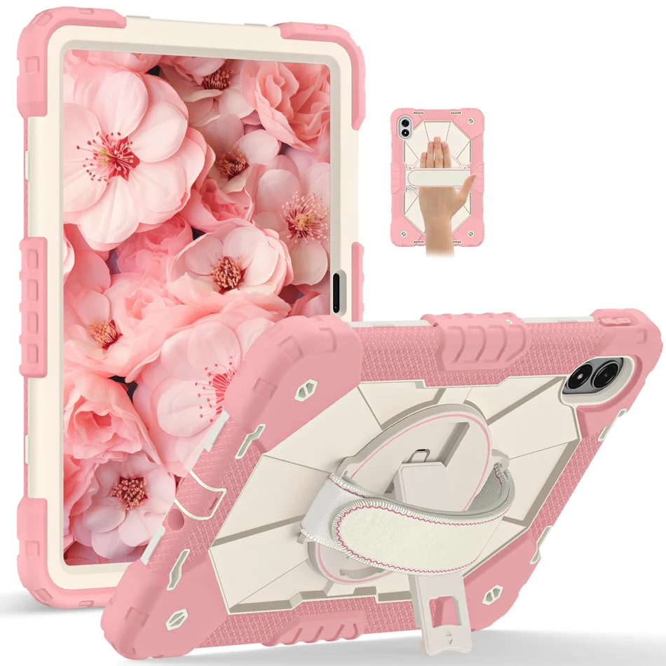 360 Rotation Handle Stand Tablet Case For Xiaomi Mi Pad 7 Pro Redmi Pad 2 Pro Poco 12.1 SE 8.7 inch Case Shockproof Hard Cover view 3