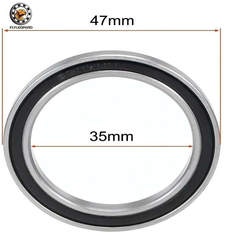 Slim & Sturdy Chrome Steel Bearings（4pcs）35x47x7mm Wear-Resistant for Medical Equipment/Electric Motor 6807 6808 6809 6810 2RS