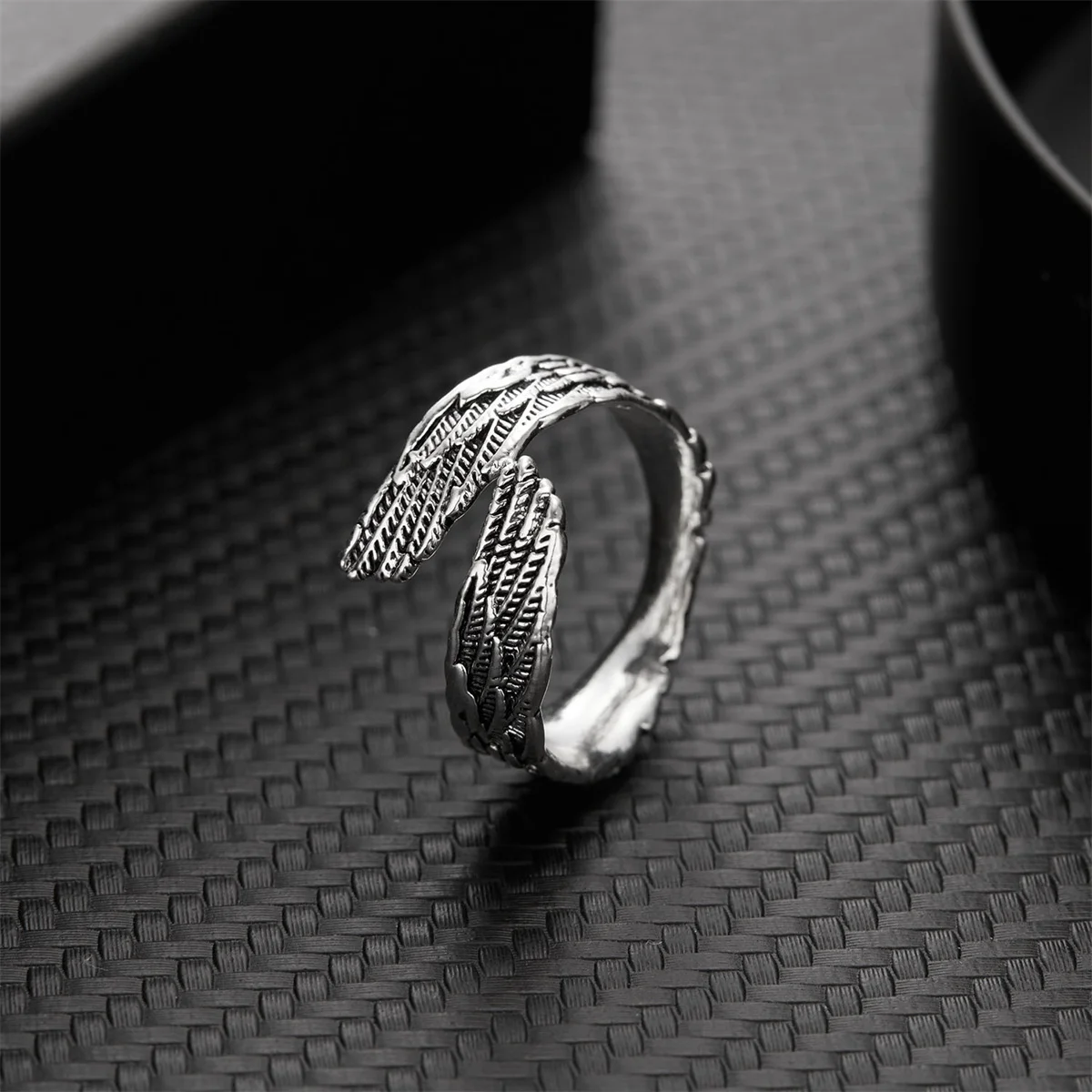 Retro Boho Schmetterling Ring Für Frauen Mode Silber Farbe Eule Engel Flügel Katze Tier Unregelmäßige Öffnung Ringe Vintage-Schmuck Geschenk – Detail 11