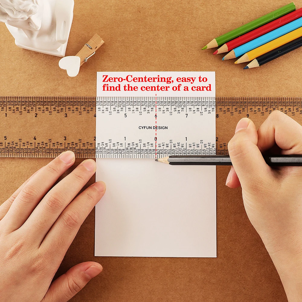 

6"/12" Clear Acrylic Ruler for DIY Craft Making Measurements Kid Learning Tools.