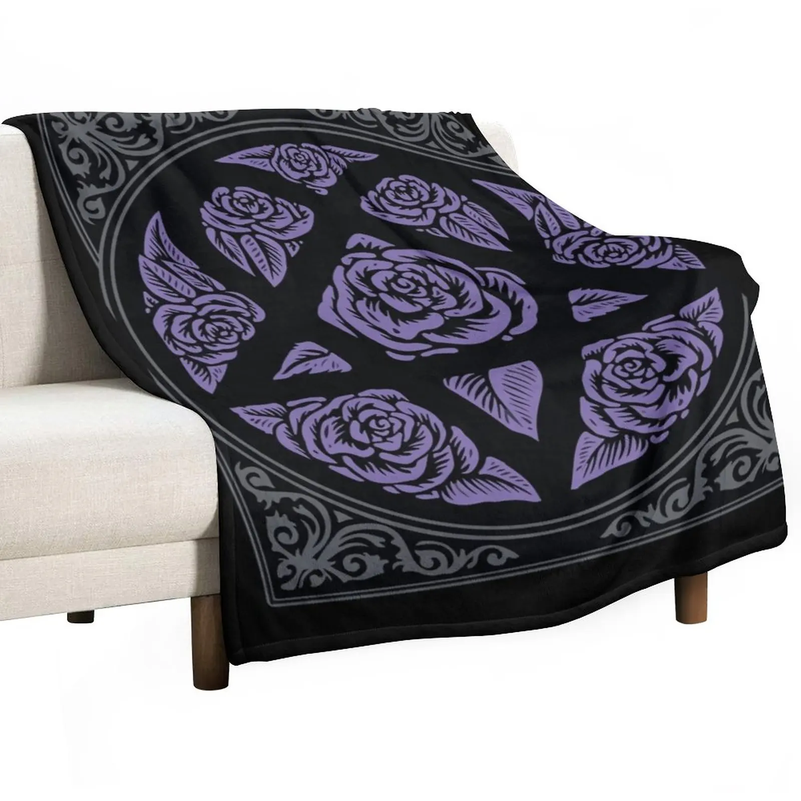 Heartagram T-Shirts Purple Stroke Him Band Poster Ville Valo Sticker Heartagram Goth Metal -Shirt Throw Blanket Beach Blanket