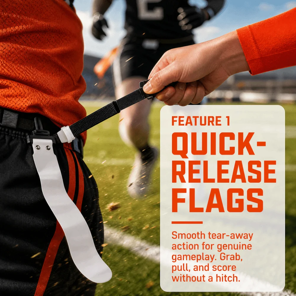 3pcs PVC Flag Football Belt PP Easy Tear Away Tear Away Belt Adjustable Single Size Adjustable Flag Football Belt Adult Practice