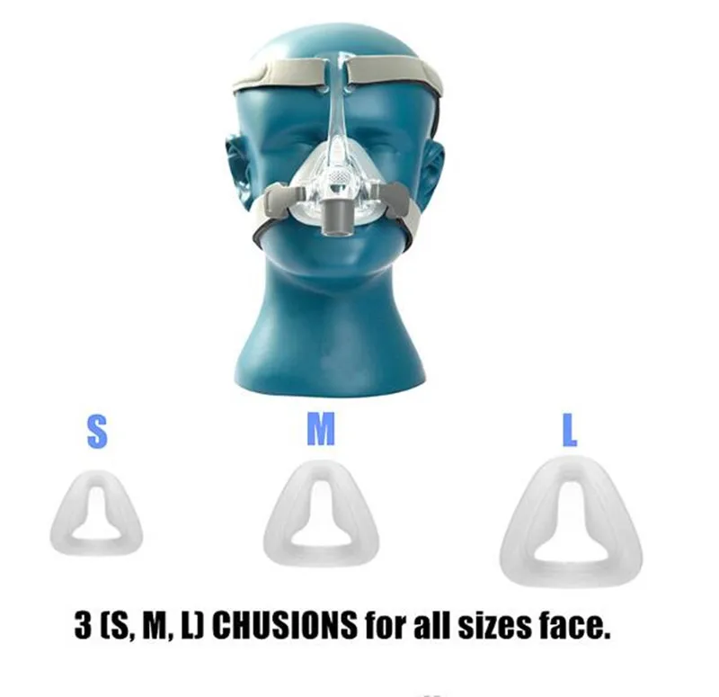 CPAP Nasal Mask Sleep Mask Nasal Mask mascarillas Full Fack Nasal Mask Mask With Adjustable Headgear Clips For Sleep M size