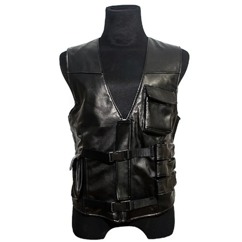 

2025 22 Leon Kennedy PU Faux Vest Leather Cosplay Costume