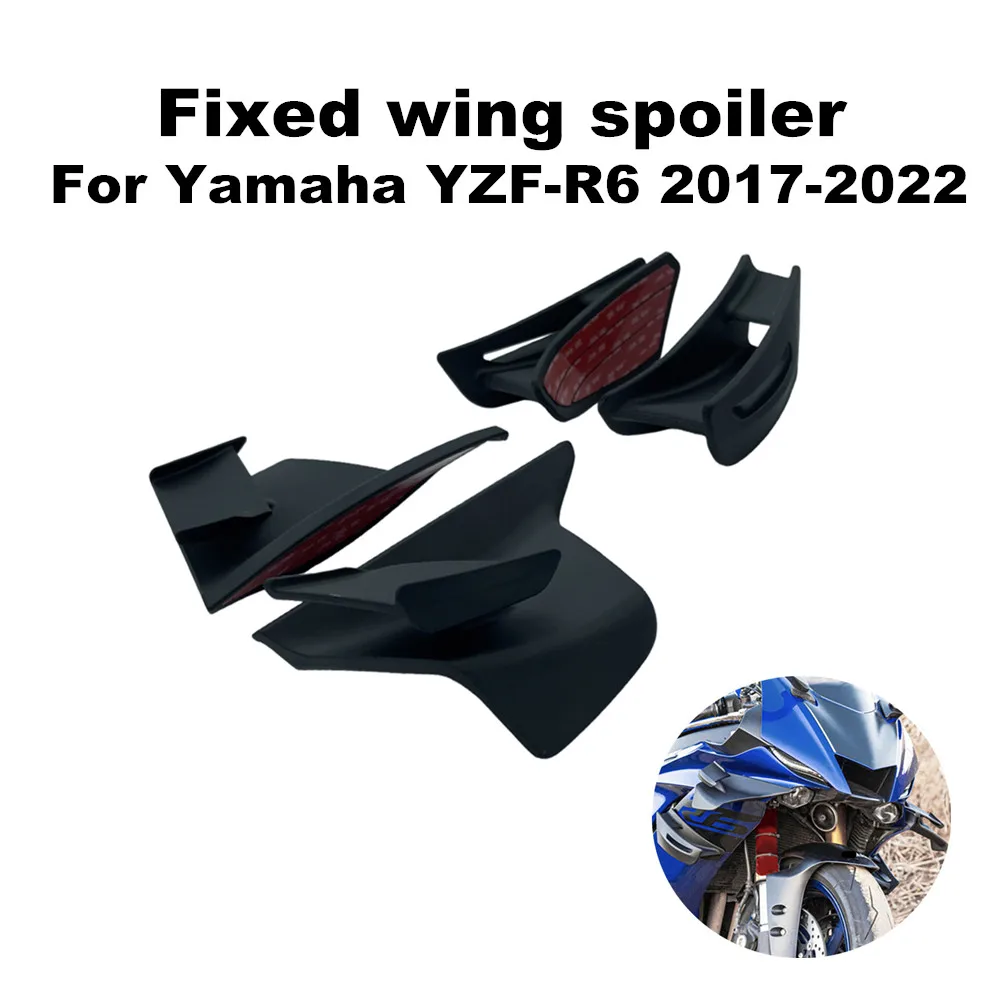 

Suitable for Yamaha YZFR6 YZF-R6 2017-2022 Motorcycle Accessories Aerodynamic Windshield Aileron Fixed Wing Spoiler