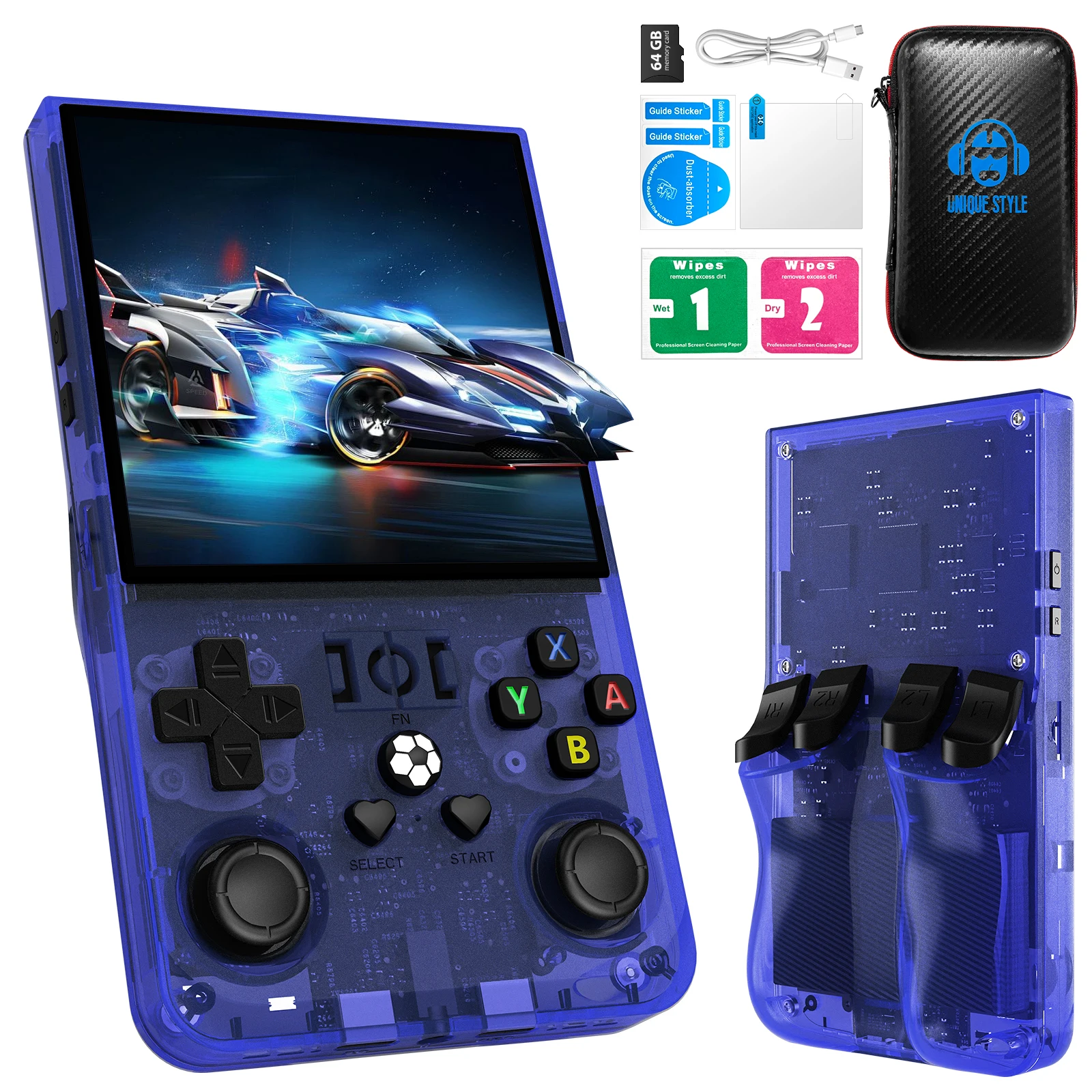 R36MAX Retro Handheld Game Console Linux System 4.0” IPS Screen Open Source Portable Pocket Video Player No Download Required