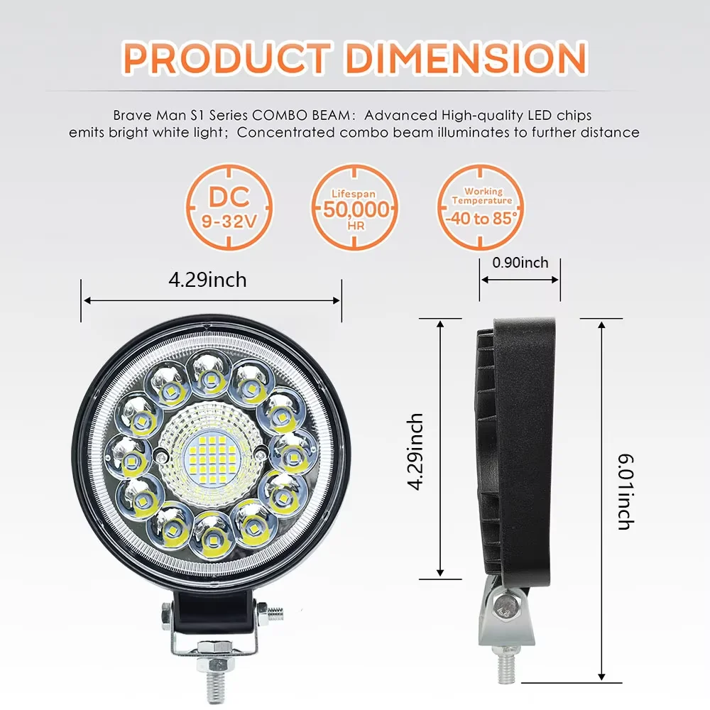 2/4/6 Pcs LED light Bar Spotlight 12V 24V Car Work Light For Jeep Truck Boat Tractor ATV Offroad 4X4 Barra Mini LED Headlight