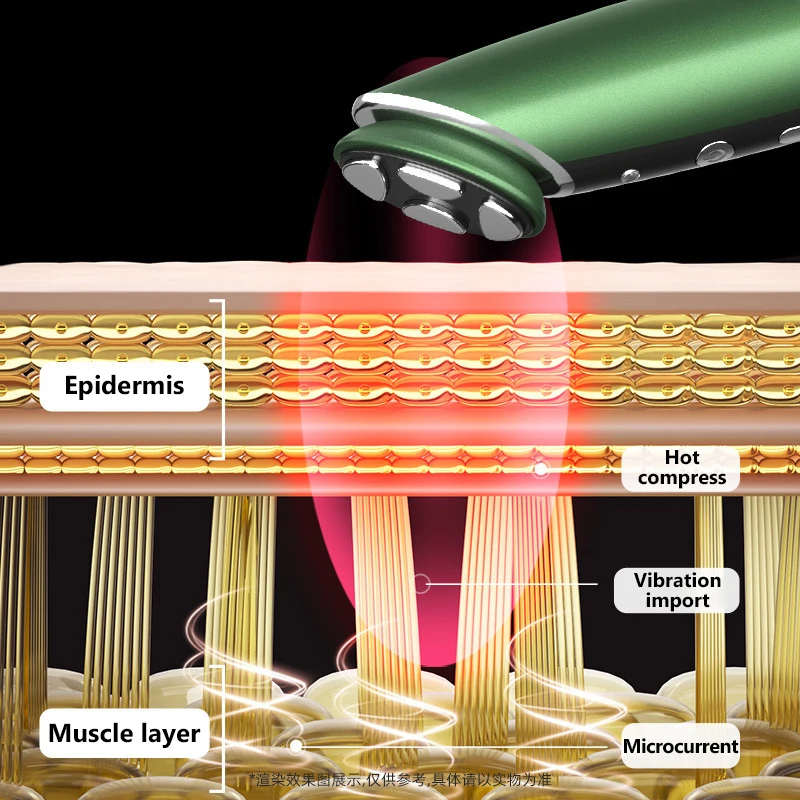 Red Light Facial Eye Massager Wand Vibration Hot Massage Relax Face Lifting Device Tightening Anti Wrinkle Skin Care Beauty Tool